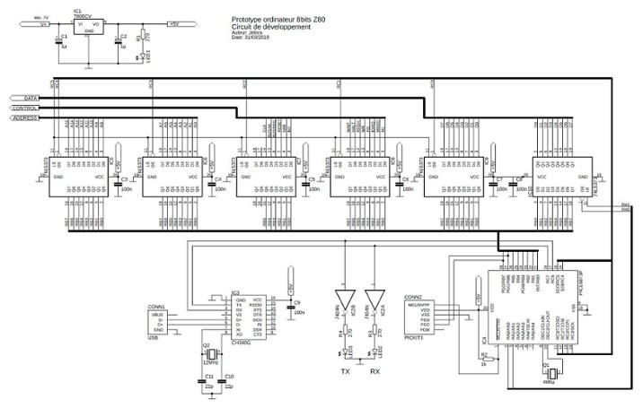 Prototype ordinateur 8bits Z80 - Circuit de développement.JPG